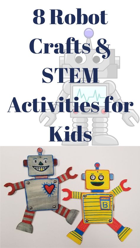 Robot crafts are super fun for kids! Below we’ve featured some great interactive crafts that can also be used for dramatic play. Plus,you’ll find even more robot activities that build skills in STEM, Makerspace, and Coding. Robot Project Ideas, Robot Activities Preschool, Interactive Crafts, Robot Activities, Robot Crafts, Robot Project, Robot Activity, Dramatic Play Activities, Stem Lessons