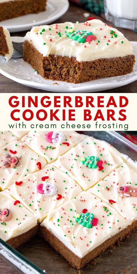 Gingerbread Cookie Bars, Cooking Mama, Christmas Baking Recipes, Gingerbread Recipe, Christmas Food Desserts, Gingerbread Cookie, Cookie Bar Recipes, Christmas Snacks, Christmas Cooking