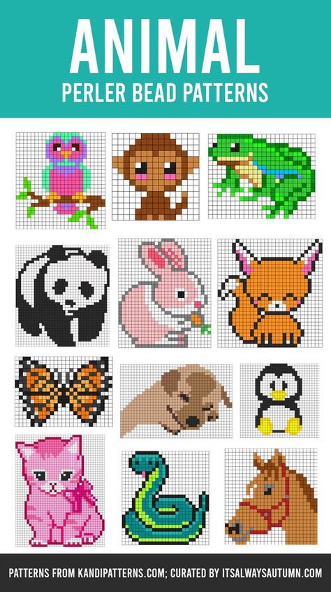 Melts Bead Patterns, Perler Bead Patterns Free Printable, Perler Bead Patterns Printable, Perler Bead Square Patterns, Perler Bead Patterns Small Easy Cute Animals, Perler Bead Patterns Square, Easy Perler Bead Patterns Minis, Free Perler Bead Patterns, Melting Beads Patterns