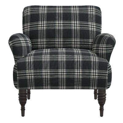 Plaid Chair, Wide Armchair, Grey Armchair, Upholstered Armchair, Upholstered Arm Chair, Accent Chairs For Living Room, Black Sea, Birch Lane, Floor And Wall Tile