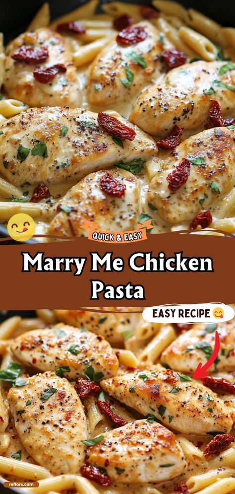 Impress your dinner guests with Marry Me Chicken Pasta, a dish so good it might just elicit a marriage proposal. Tender chicken in a creamy sun-dried tomato and parmesan sauce is tossed with pasta, making every bite a delicious declaration of love. #RomanticDinners #ChickenPasta #DeliciousPasta Marry Chicken Pasta, Easy Marry Me Chicken Pasta, Crockpot Marry Me Chicken Pasta, Merry Me Chicken Pasta Recipe, Mary Me Chicken And Pasta, Marry Me Chicken Pasta Recipe, Marry Me Pasta, Marry Me Chicken Pasta, Glass Of White Wine