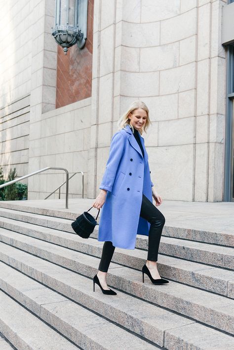 Pale Blue Zara Coat | Merritt Beck, Dallas Style Blogger Pale Blue Coat, Cozy Fall Outfits, Zara Coat, Dallas Fashion, Blue Coats, Style Blogger, Trending Handbag, Light Summer, Beck