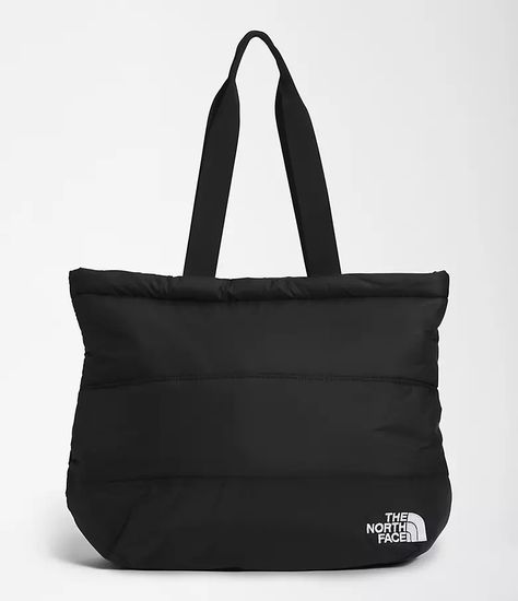 Nuptse Tote | The North Face North Face Backpack Essentials, Northface Puffer, North Face Bag, North Face Nuptse, Tote Bags For School, School Tote, Boots Store, Small Laptop, Bag Essentials