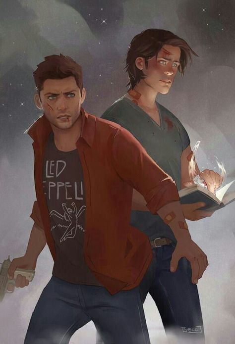 DEAN AND SAM. Supernatural Fan Art Dean, Sam And Dean Fan Art, Dean Winchester Fan Art, Dean Winchester Fanart, Sam Winchester Fanart, Supernatural Drawings, Supernatural Series, Movie Fan Art, Dean And Cas