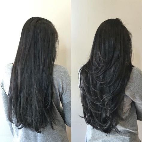 Long Haircut No Layers, Hair No Layers, Long Hair No Layers, Layer Cut For Long Hair, Body And Style, V Shape Hair, Korean Hairstyles, Summer Hairstyles For Long Hair, Layer Cut