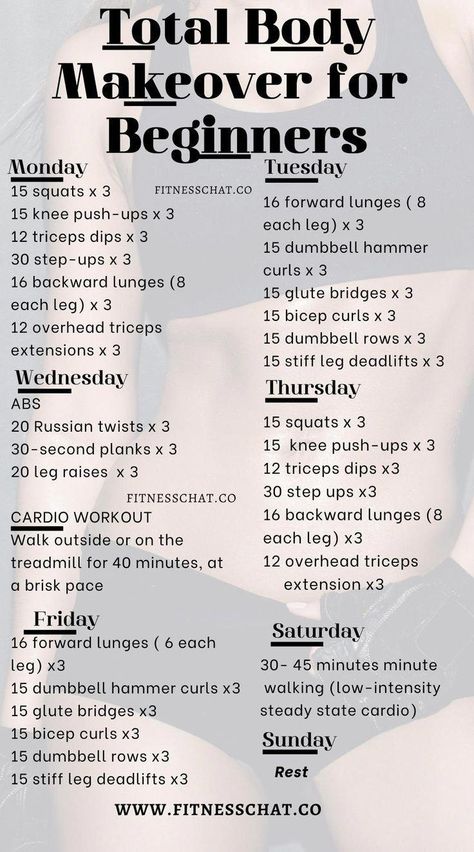 30 Days Workout Plan For Women, 75 Day Workout Plan, General Fitness Workout Plans, 40 Day Workout Plan, Beginner Total Body Makeover, 12 Week Diet And Exercise Plan, Get Back In Shape Workout Plan, Home Workout Plans For Women, Exercise Plans For Women At Home