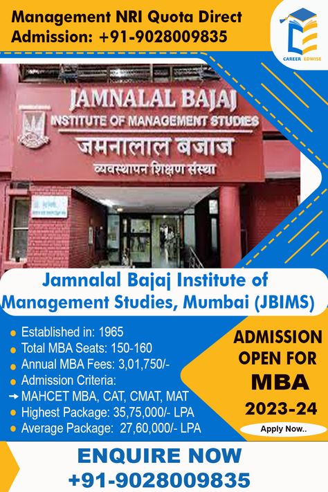 @ 9028009835 Contact for Direct Admission in Jamnalal Bajaj Institute of Management Studies, Mumbai. It is also known as JBIMS. For Fees , cutoff, ranking, admission procedure contact #mbaIndira #jbims #jamnalal #bajaj #institute #management #mumbai #mbaadmission #mbacollege #mbainmumbai #fees, #admission, #cutoff, #careeredwise #Maharashtra ... less Modern Townhouse, Medical College, Cut Off, Mumbai, Vision Board, Medical, How To Apply