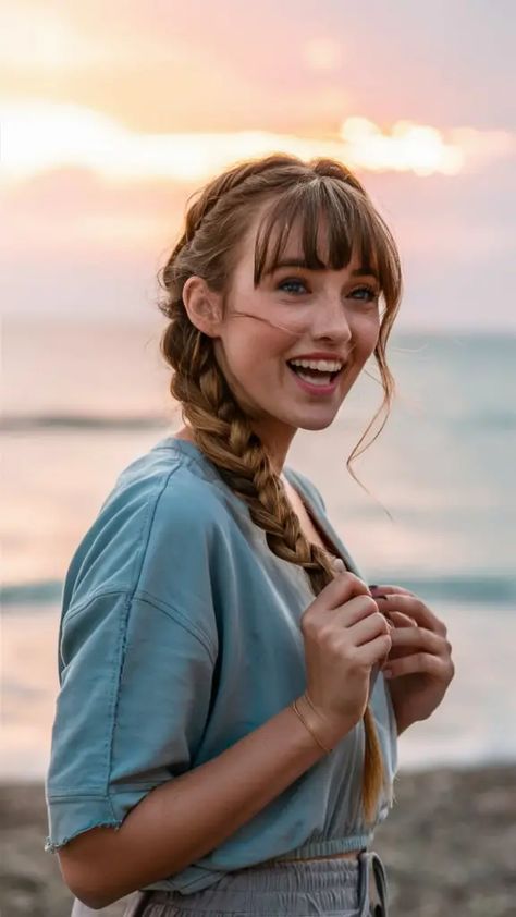 61 Stunning Braided Hair Bangs for Every Style: From Box Braids to Tribal Braids with Heavy Fringe Bangs And Braids Hairstyles, Bangs With Braids Hairstyles, Bangs With Braids, Bangs And Braids, Braids Bangs, Heavy Fringe, Braided Bangs, Hair Bangs, Long Hair With Bangs