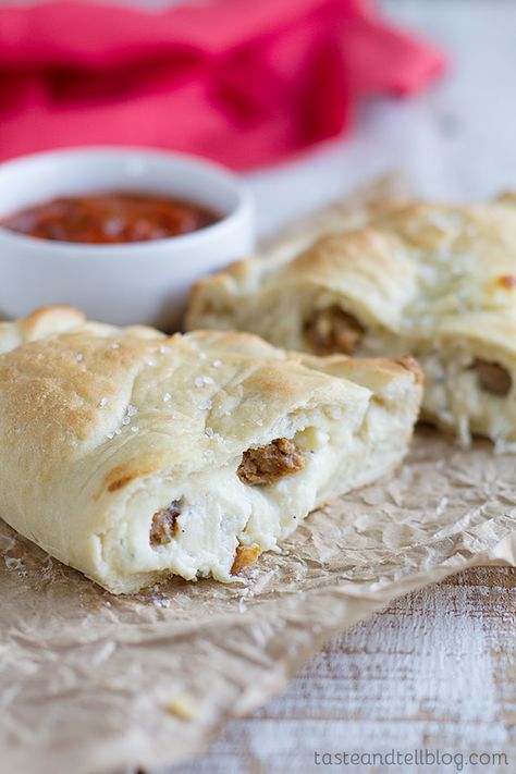 Taste And Tell, Stromboli Recipe, Calzone Recipe, Milk Recipes, It Goes On, Deep Dish, Pizza Recipes, Pork Recipes, Ricotta