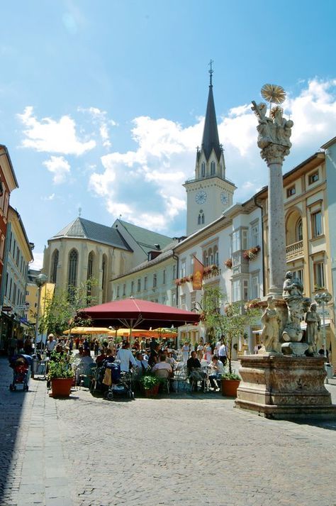 Villach Austria, Carinthia Austria, Travel Austria, Landlocked Country, Senior Trip, Austria Travel, Bride Magazine, Vienna Austria, City Center