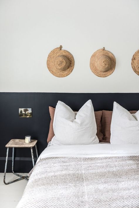 5 Easy Paint Projects To Do During Quarantine | My Style Vita Faux Headboard, Half Painted Walls, Cheap Home Decor, Luxurious Bedrooms, Guest Bedroom, Bedroom Wall, Bedroom Inspirations, Home Bedroom, Home Interior