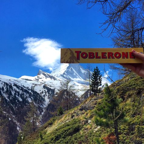 Switzerland's Iconic Matterhorn Mountain and Toblerone Chocolate Toblerone Aesthetic, Toblerone Mountain, Swiss Vacation, Toblerone Chocolate, Matterhorn Switzerland, Matterhorn Mountain, Zermatt, Switzerland, Places To Go