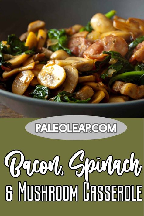 The Bacon, Spinach, and Mushroom Casserole is a dish that celebrates the warmth and comfort of home cooking while inviting modern twists on a classic favorite. Paleo Egg Recipes, Baked Tomato Recipes, Paleo Soup Recipe, Bacon Recipes For Dinner, Bacon Dinner, Bacon Dishes, Spinach And Mushroom, Spinach Casserole, Mushroom Casserole