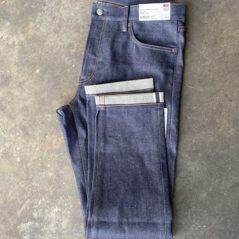 Uniqlo Mens Slim Stretch Selvedge Denim NWT 34x32 Selvedge Denim, Raw Denim, Build Your Own, Uniqlo, Fashion Outfits, Brand New, Fashion Design, How To Wear, Fashion Tips