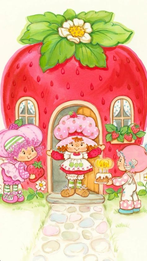 Strawberry Shortcake Wallpaper, Strawberry Things, Strawberry Shortcake, Strawberries, Glitter