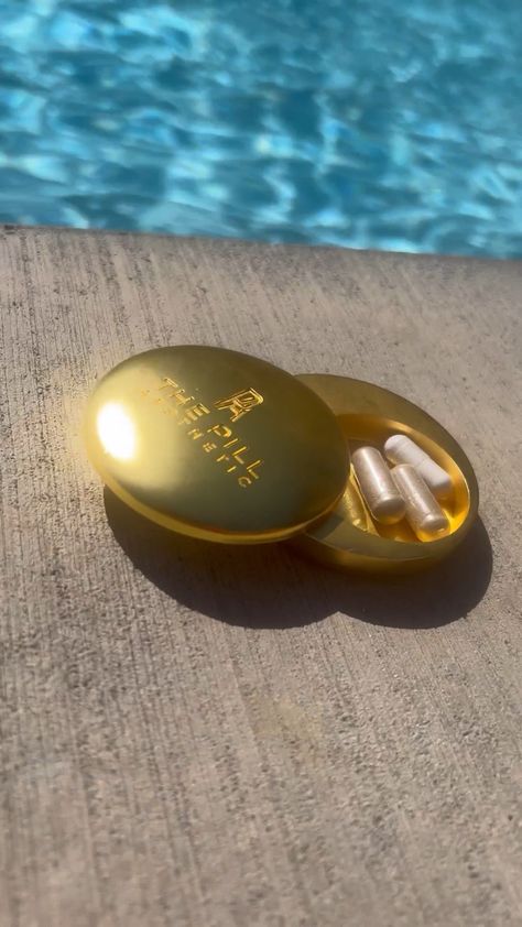 Gold Aesthetic Metal Pill Case … curated on LTK Pill Case Aesthetic, Butterfly Photography, Body Wellness, Acrylic Brooch, Pill Organizer, Headache Relief, Gold Aesthetic, What In My Bag, Pill Case