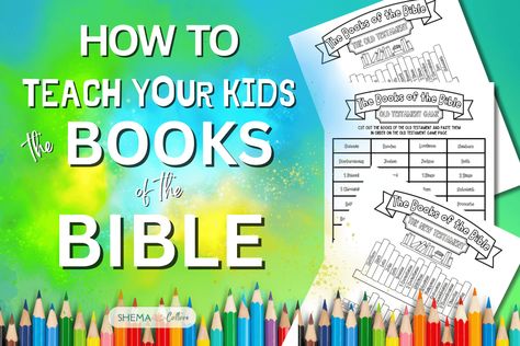 This Books of the Bible printable and Books of the Bible Game is fun for kids! Also, get your free Books of the Bible coloring pages! Books Of The Bible Games For Kids, Books Of The Bible Printable Free, Books Of The Bible Craft, Books Of The Bible Games, Books Of The Bible Printable, Childrens Ministry Games, School File, Printable Bible Activities, Teen Bible Study