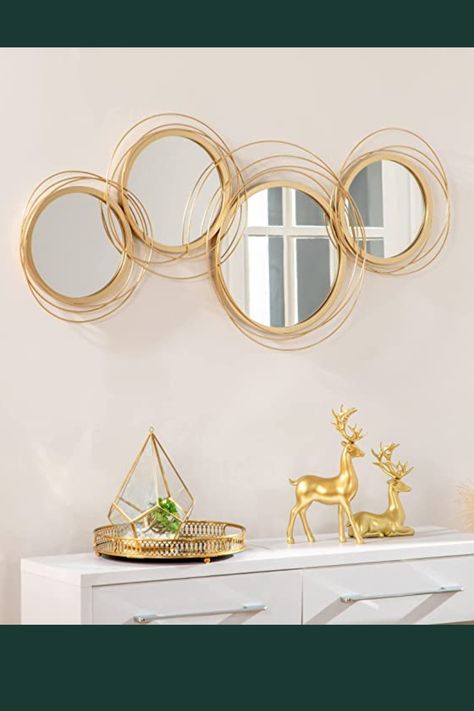 Modern Wall Sculptures, Distressed Mirror, Lighted Wall Mirror, Wall Mirrors Set, Entryway Mirror, Mirrored Wall, Modern Mirror, Round Wall Mirror, Mirror Set