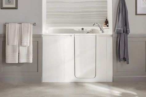 What To Know About Walk In Tubs | The Family Handyman Small Luxury Bathroom, Washroom Tiles, Radiant Heating System, Remove Wall, Tub Sizes, Pex Tubing, Walk In Bathtub, Walk In Tubs, Walk In Bath