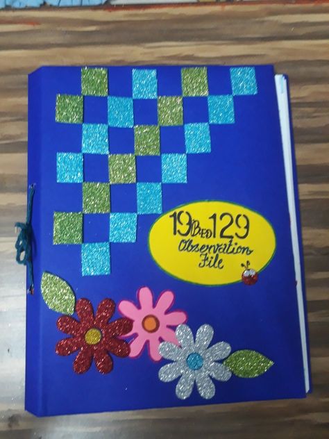 Ptm Record Register Decoration, Teacher Register Decoration Ideas, Class Register Decoration Ideas, Register Decoration Ideas School, Teachers Attendance Register Decoration Ideas, Register Decoration Ideas, Register Decoration, Folders Design, Attendance Register