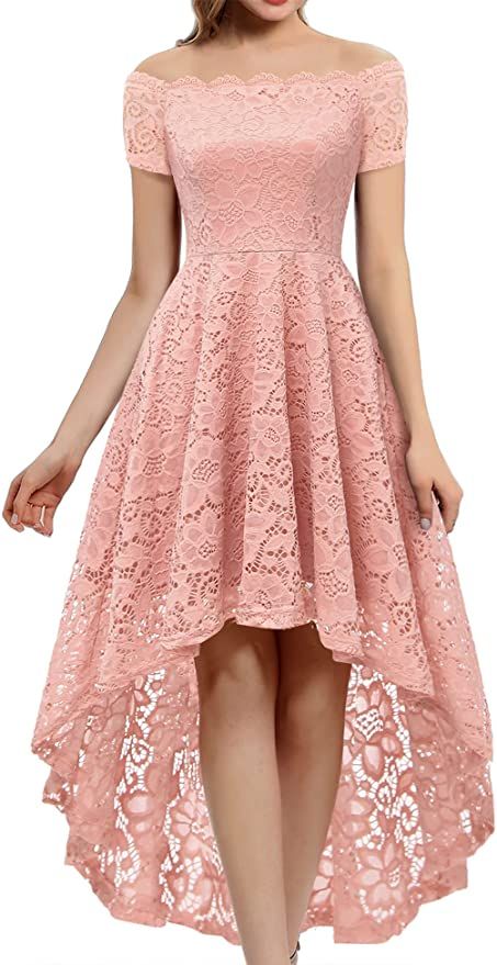 Amazon.com: Dressystar Women's Lace Cocktail Dress Hi-Lo Off Shoulder Bridesmaid Swing Formal Party Dress 0042 Grape M : Clothing, Shoes & Jewelry Graduation Dance, Off Shoulder Bridesmaid, Black Dress With Heels, High Low Cocktail Dress, V Neck Cocktail Dress, Formal Dance, Formal Dresses With Sleeves, Lace Cocktail Dress, Top Moda