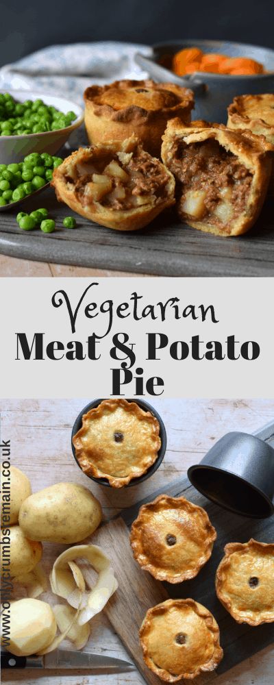 Meat And Potato Pie, Meatless Meat, Hot Water Crust Pastry, Savoury Pie, Meatless Entrees, Food Savoury, Vegetarian Pie, Vegetarian Meat, Savoury Bakes