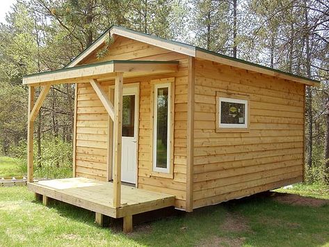 small cabins interiors | Justin’s Park Models and Sleeping Cabins Mini Cabin Ideas, Small Cabin Interiors, Small Cabin Plans, Tiny House Blog, Park Model Homes, Cabin Tiny House, Shed Building Plans, Straw Bale, Shed Plan