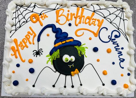 Halloween Sheet Cake Ideas Birthday, Halloween Themed Sheet Cakes, Safeway Cakes, Halloween Bday Cakes, Halloween Sheet Cake, Halloween Cupcake Cake, Halloween Cake Design, Cookie Cake Designs, Halloween Birthday Cakes