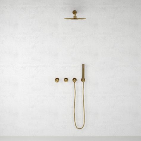 Shower Sets - LUSSO Brass Shower Fixtures, Shower System With Handheld, Stone Tub, Brass Shower Head, Electric Towel Warmer, Bath Spout, Gold Shower, Shower Fixtures, Brass Shower