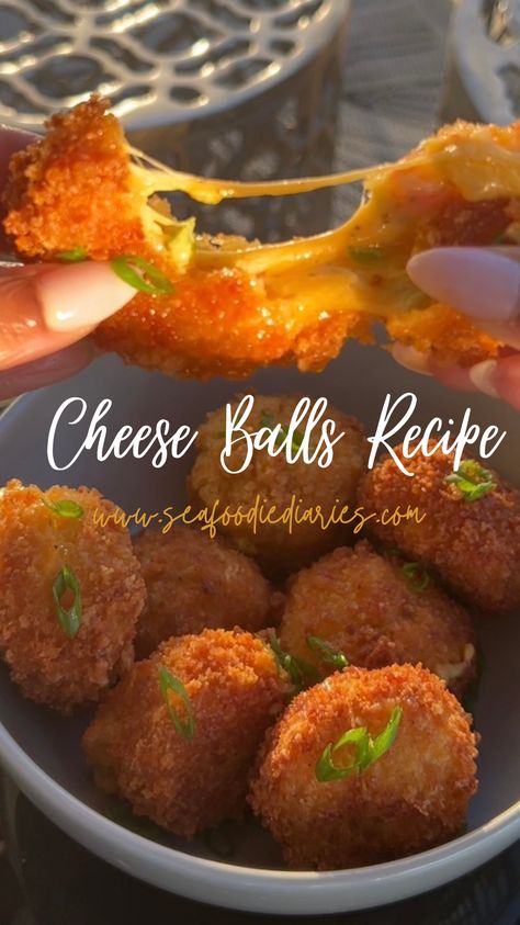 cheese balls recipe Fried Cheddar Cheese, Cheddar Cheese Ball Recipes, Fried Cheese Balls, Broccoli Cheddar Bites, Fried Cheese Bites, Cheese Balls Recipe, Cheddar Cheese Ball, Cheese Bites Recipe, Pimento Cheese Recipes