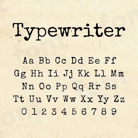 Typewriter Font Font fonts #font #fonts 1.71 Typewriter Number Font, Typewriter Font Numbers, Fonts With Numbers And Letters, Journal Fonts Ideas, Computer Fonts Alphabet, Type Machine Font, Fonts For Wood Burning, Free Font Alphabet, Type Writer Fonts Alphabet