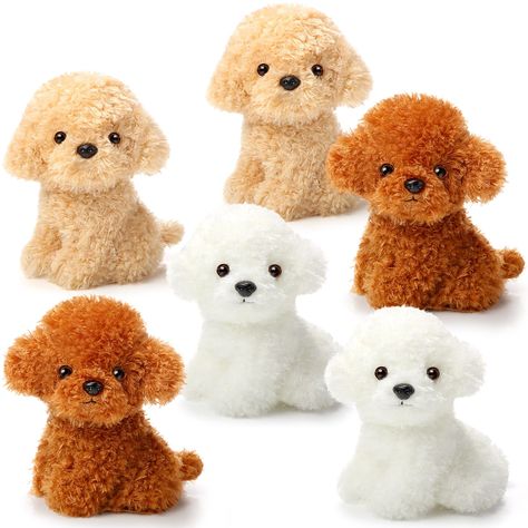 PRICES MAY VARY. Adequate Number and Color: you will receive 6 pieces of puppy dog stuffed animals with 3 different colors, enough quantity to meet your daily use and replacement needs, you can also give your colleagues, teachers, or classmates Quality Materials: these stuffed puppies in bulk are made of plush and fabric, soft and skin friendly, making your family feel comfortable and warm when cuddling; The material also does not fade and tear easily, reliable and reusable Suitable Size: the si Dog Stuffed Animals, Stuffed Dogs, Dog Party Favors, Boston Terrier Art, Animal Party Favors, 9 Birthday, Dog Themed Parties, Fluffy Puppies, Dog Stuffed Animal