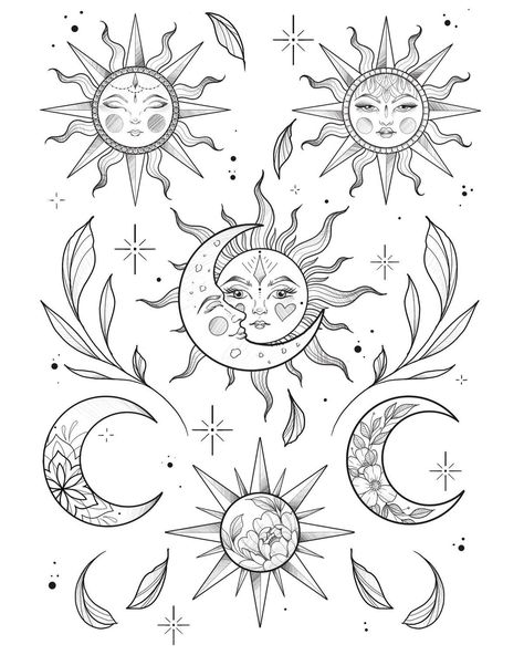 Sun Tattoo Thigh, Statement Tattoo, Tattoo Art Ideas, The Moon Tattoo, Tattoo Over Scar, Feminine Skull Tattoos, Flash Designs, Matching Best Friend Tattoos, Tattoo Expo