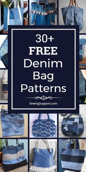 Over 30 Free Denim Bag Patterns #bagmadefromjeanssewingpatterns #handmadejeansbagsewingpatterns #jeansbagsideassewingpatterns Återvinna Jeans, Jean Diy, Artisanats Denim, Recyceltes Denim, Tas Denim, Denim Bag Diy, Denim Bag Patterns, Diy Jeans, Sac Diy