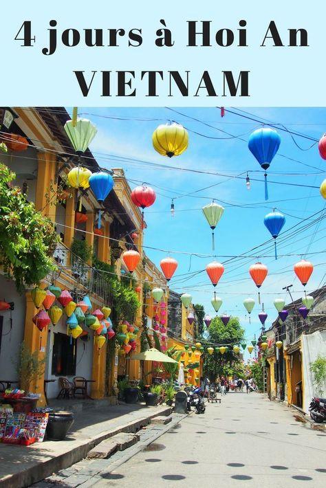 Voyage au Vietnam: Hoi An mon coup de coeur! La vieille ville, interdite aux voitures, a un charme fou, avec ses maisons jaunes décrépies, ses lanternes de toutes les couleurs, les pousse-pousses, le marché aux légumes, la rivière qui traverse la ville et toutes les petites barques qui sortent le soir! #VIETNAM #Hoian #voyage #asie Vietnam Painting, Vietnam Map, Dalat Vietnam, Good Morning Vietnam, Ancient Vietnam, Danang Vietnam, Halong Bay Vietnam, Vietnam Itinerary, Beautiful Vietnam