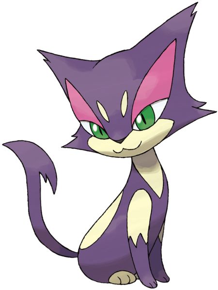 Purrloin Dark Type Pokemon, Dark Pokémon, Cat Pokemon, Mega Pokemon, Oc Pokemon, Pokémon Black And White, Black Pokemon, Pokemon Pokedex, Type Pokemon