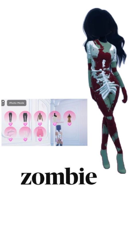 place first with Zombie Dress, Dress To Impress Outfits, Skull Dress, Zombie, Dress To Impress