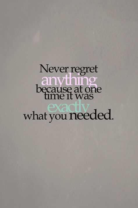 No regrets No Regrets Quotes, Regrets Quotes, Motiverende Quotes, No Regrets, Great Words, Quotable Quotes, Amazing Quotes, A Quote, True Words