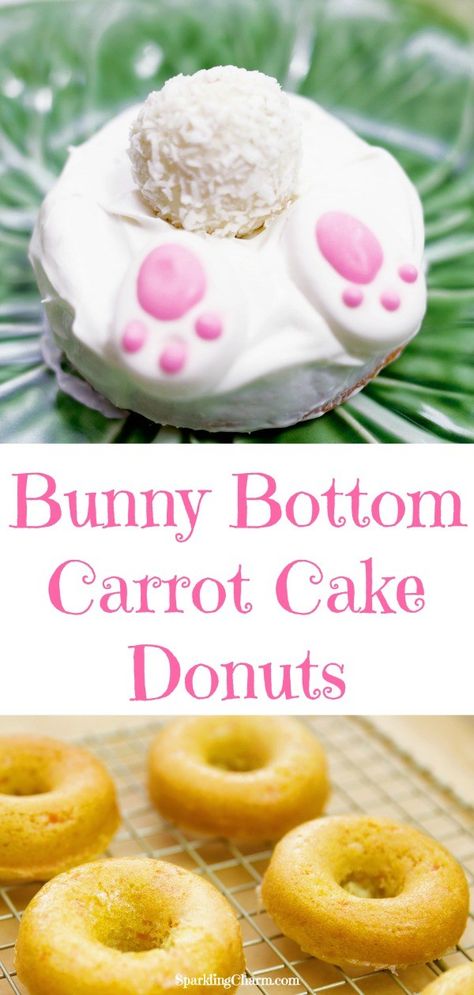 Diy Easter Desserts, Easter Bunny Desserts, Recipe Carrot Cake, Bunny Desserts, Cake Bunny, Easter Snacks, Doughnut Recipe, Carrot Cake Recipe, Cream Cheese Recipes