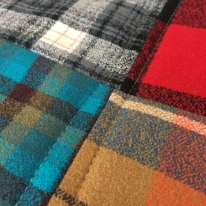 Mammoth Flannel for the Win, and a 3-Step Quilt Pattern! – Heather Givans Flannel Quilt Patterns, Wool Blanket Upcycle, Patchwork Flannel, Hand Quilting Patterns, Flannel Quilts, Fat Quarter Quilt, Quilt Square Patterns, Quilted Throw Blanket, Wool Quilts