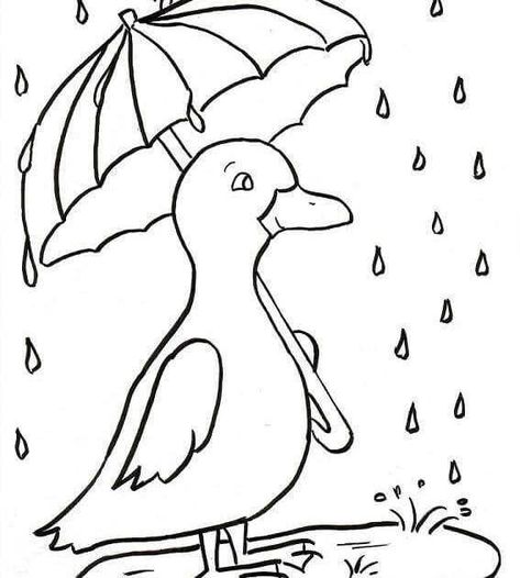 Cute Rainy Season Coloring Pages - Rainy Day Coloring Pages Collection For Kids Rain Coloring Pages Free Printable, Rainy Day Coloring Pages Free Printable, Rainy Day Coloring Pages, Rain Coloring Pages, Dot Drawings, Rain Drawing, Rainy Day Drawing, Umbrella Coloring Page, Free Coloring Pictures