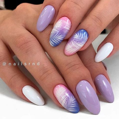 Pale Lilac Shade For Tropic Sunrise Nail Art #tropicnails #lilacnails ★ Which summer nail colors do you prefer, bright or more neutral? Explore trendy nail designs for the summertime 2019. #glaminati #lifestyle #summernailcolors Nails Almond Shape, Summer Nail Colors, Fun Summer Nails, Summer Acrylic, Lilac Nails, Fall Gel Nails, Lavender Nails, Almond Shape, Nails Almond