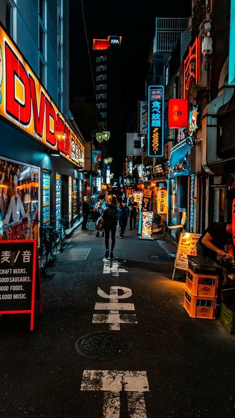 Tokyo Alley Night, Tokyo Background, Tokyo Alley, Tokyo Photography, Tokyo Aesthetic, Japan Night, Neo Tokyo, Japan Architecture, Tokyo Night