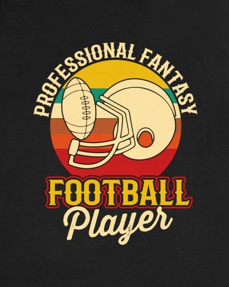 Ideal for wearing to game days, tailgate parties, or simply lounging around, this tee is a versatile addition to your wardrobe. Make a statement and show the world that you're a true pro fantasy football player. Score a touchdown with this vintage-inspired masterpiece and dominate the fantasy league like a true champion! #fantasyfootball #gridironfantasies #lovethepigskin #footballlover #giftforhim #profan Fantasy Football Funny, Tailgate Parties, Fantasy League, Football Lovers, Football Funny, Professional Football, Fantasy Football, Football Player, Football Players