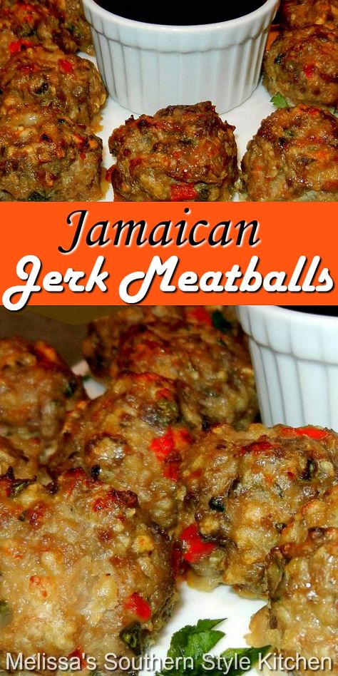 Jerk Meatballs, Jamaica Food, Carribean Food, Beef Meals, Jamaican Cuisine, Jamaican Dishes, Jamaican Jerk, Island Food, Jamaican Recipes