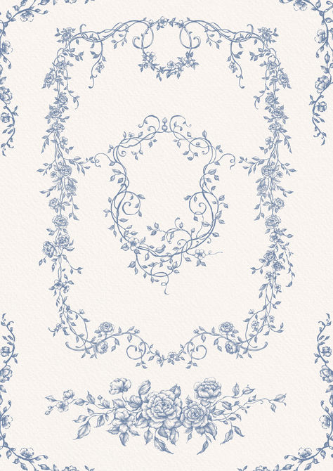 Victorian Flowers Illustration, Rose Border Design, Monogram Border, Victorian Pattern, Products Photography, Victorian Flowers, Border Embroidery Designs, Classy Tattoos, Floral Frame