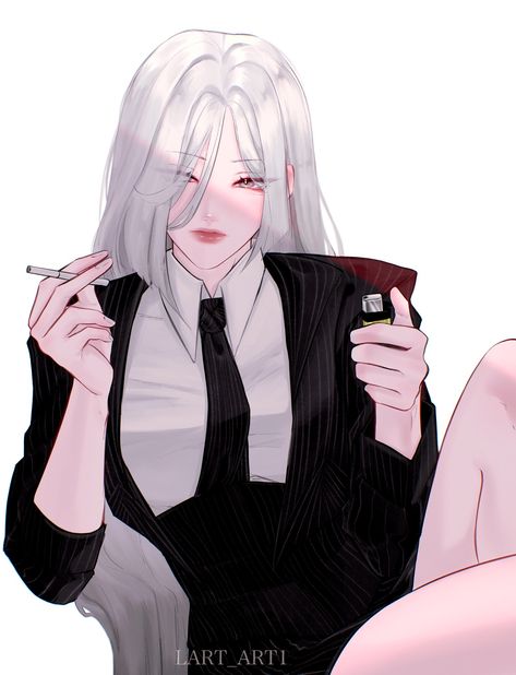 L.ART on Twitter: "🚬🥀#shenhe… " Punk Female Character Design, Anime Woman, Anime Monochrome, Female Character Design, Digital Art Girl, White Hair, Girl Drawing, Face Drawing, 그림 그리기