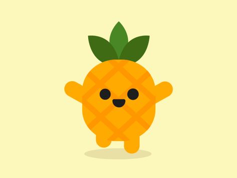 Pineapple by RemovT Pineapple Animation, Pineapple Gif, Wallpaper Fruit, Doodle Animation, Cute Gifs, Fruit Cartoon, Gif Animated, Motion Graphics Inspiration, Motion Graphics Design