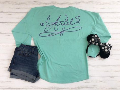 Winter Inspired Outfits, Disney Spirit Jersey, Circus Shirts, Ellie Mae, Shirts Diy, Disney Princess Ariel, Disney Inspired Outfits, Winter Inspired, Mermaid Inspired