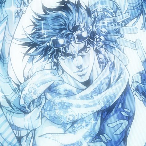 Joseph Joestar, Hair, Anime, Blue